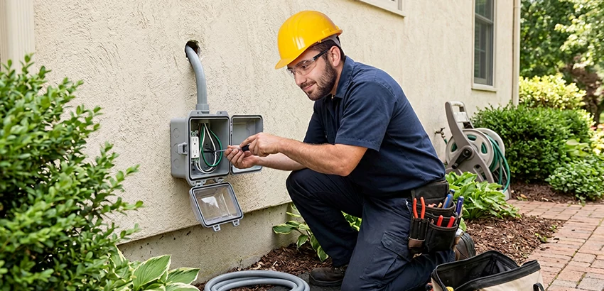 Outdoor Outlet Installation on Vinyl Siding in Sanford